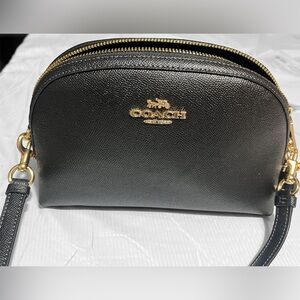 Coach Black Pebbled Leather Shoulder Bag